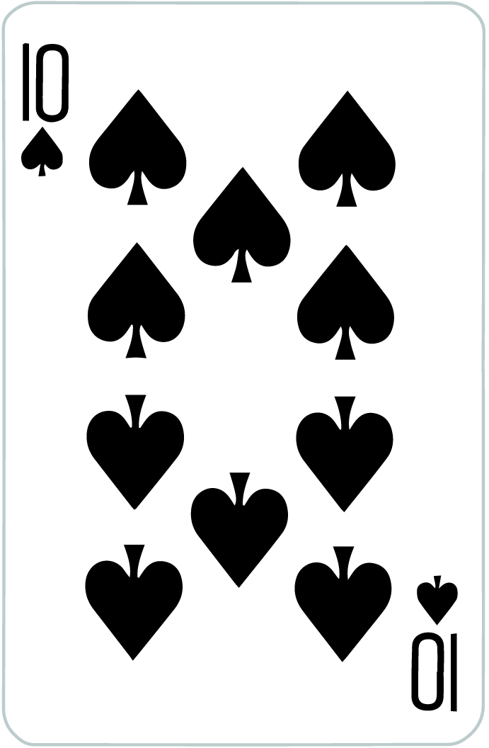 10 of Spades Playing Card