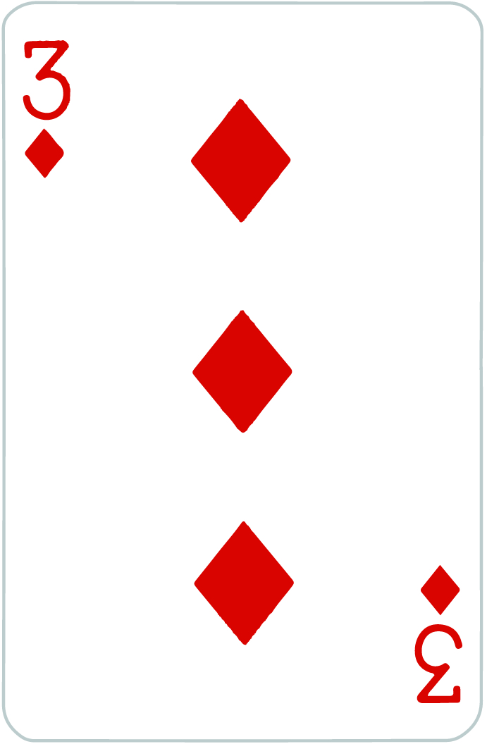 3 of Diamonds Playing Card