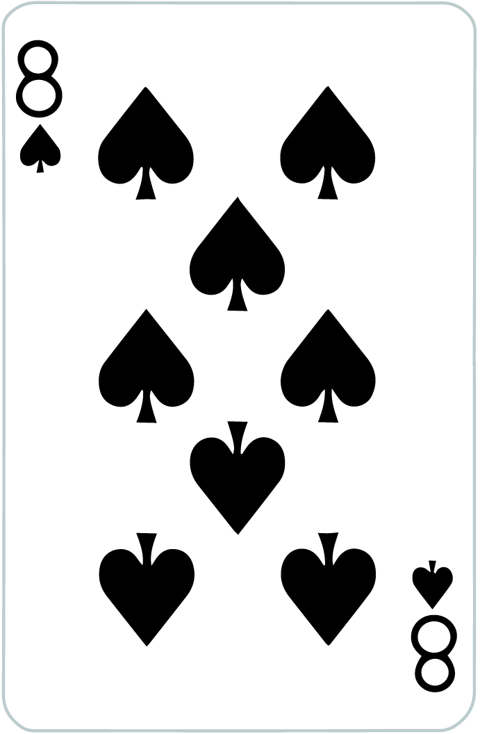 8 of Spades Playing Card