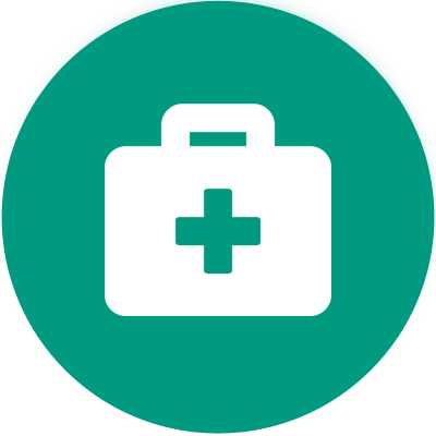 Medical briefcase icon