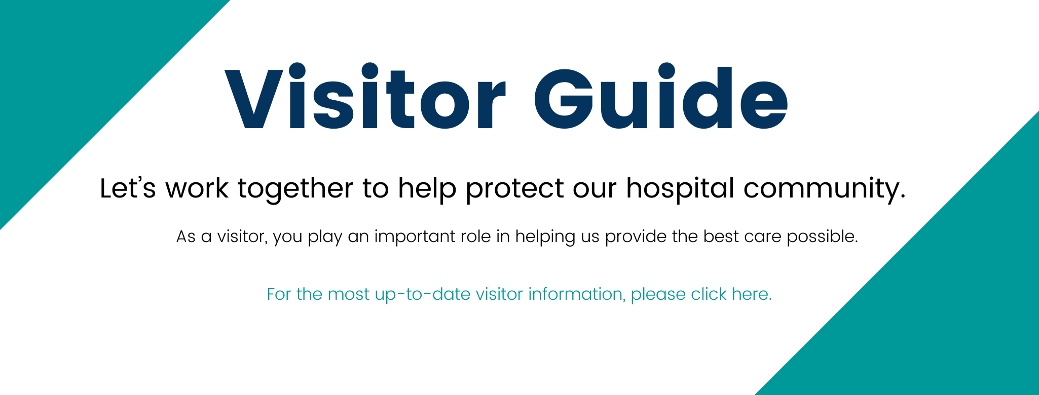 This is an image indicating brief information on visiting. Click on image for PDF Version of full Visitor Guide.