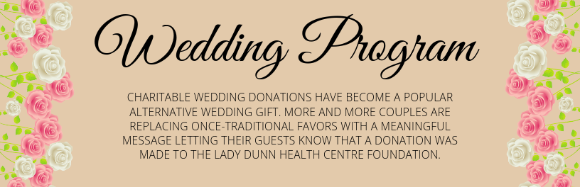 Wedding Program Donation Wedding Program Donation