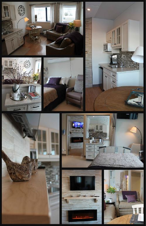 Voici un collage de photos de la chambre palliative.